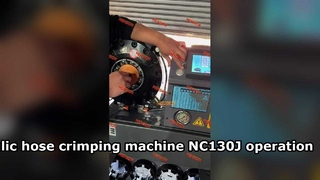 Demostración del funcionamiento de la máquina prensadora de mangueras hidráulicas NC130J