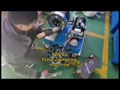 Máquina prensadora de mangueras hidráulica portátil - Prensadora de mangueras de 12 V/24 V CC de 2 pulgadas con 10 juegos de troqueles